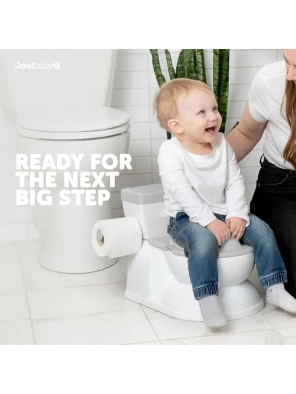 Realistic 2-in-1 Potty with Flushing Sounds, Wipes Storage & Easy Clean - Gray
